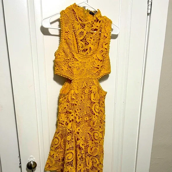 white christmas dresses Yellow Cabana Views Crochet Dress
